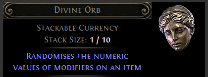 MMOJUGG Path of Exile 2 Divine Orb * 10 Details View of Item Function and Use